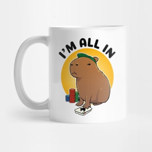 I'm all in Poker Capybara Mug